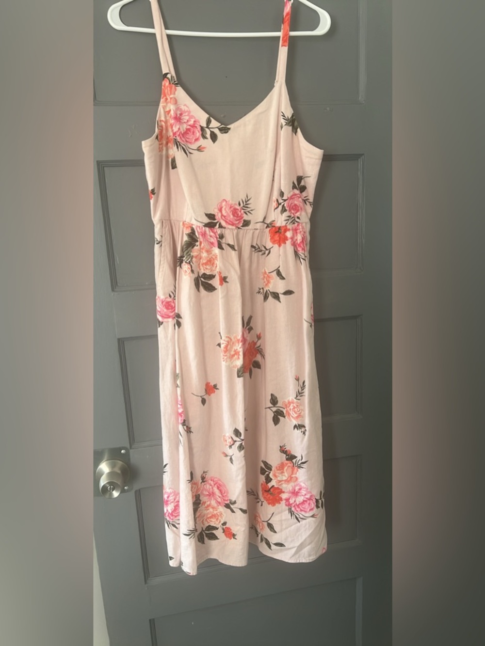 Old Navy Pink Floral Spaghetti-Strap Maxi Dress
